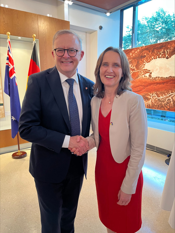 Business Council Chair greets Australian PM in Berlin